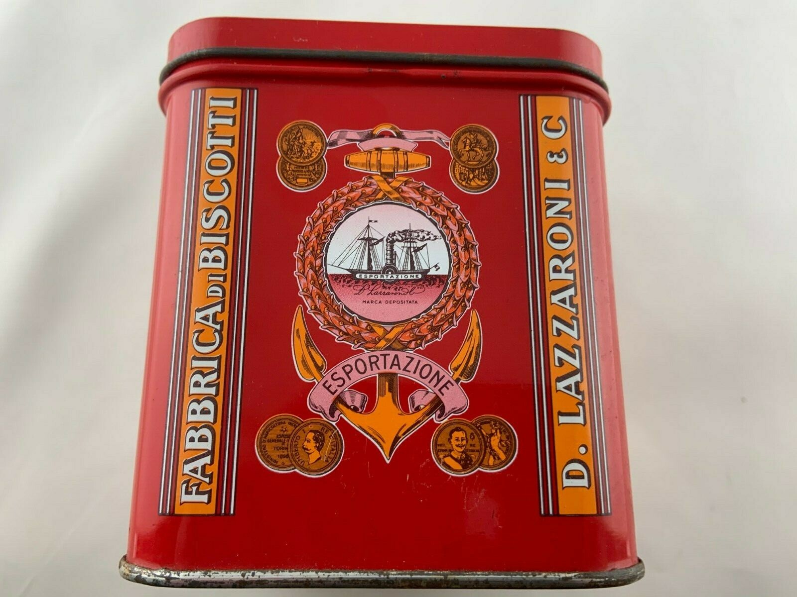 D. Lazzaroni & Co Amaretti Di Saronno Milano Fabbrica Di Biscotti Tin