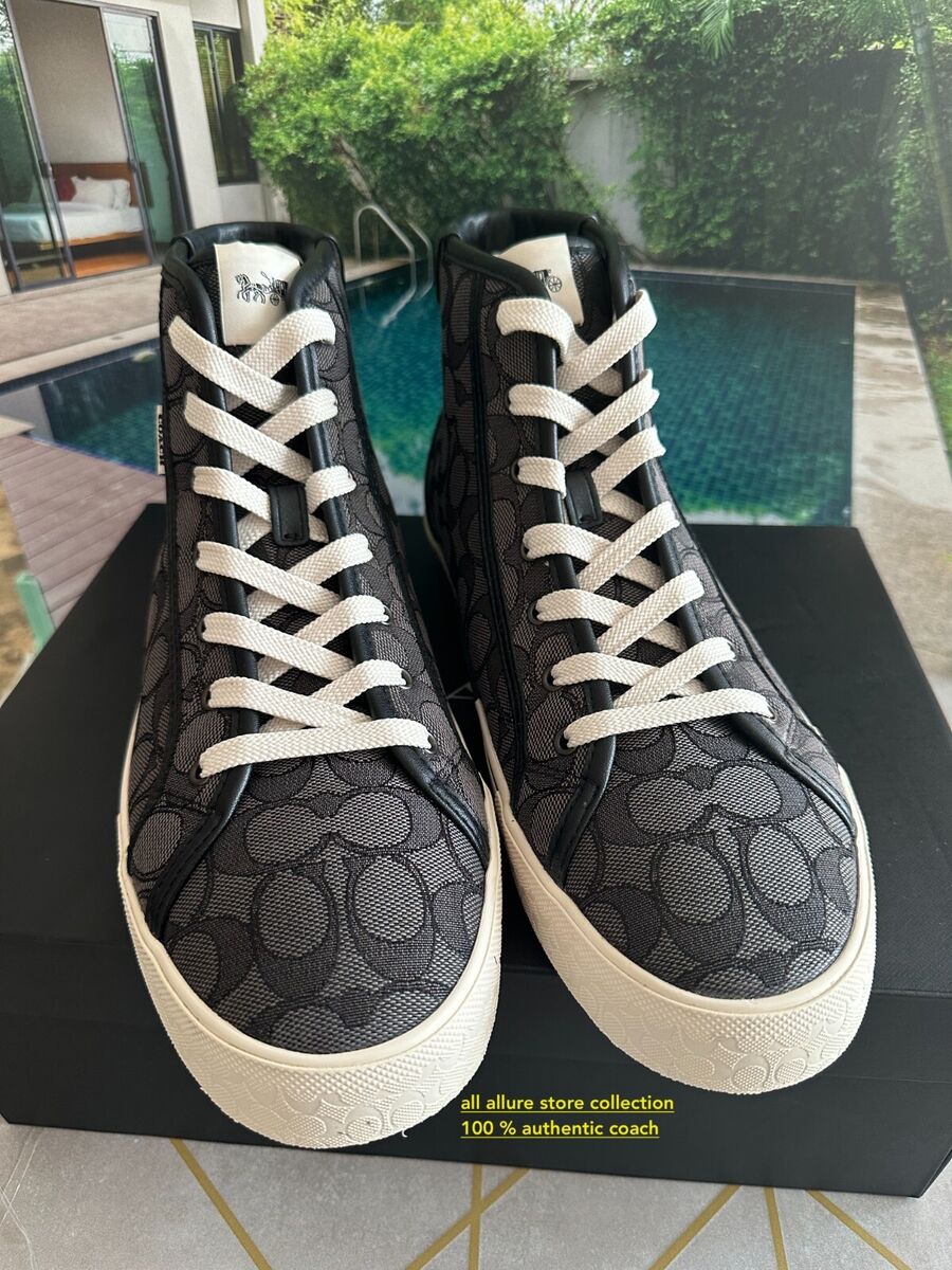 COACH Skate High Top Sneaker In Signature Jacquard US 13 COACH Skate High Top Sneaker In Signature Jacquard US 13