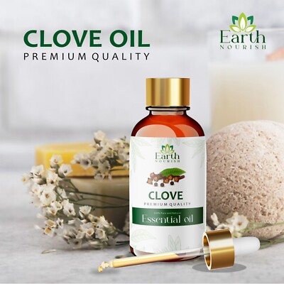 Earth Nourish Nelkenöl Ätherisch Bio Für Haut & Aromatherapie 15ml-50ml