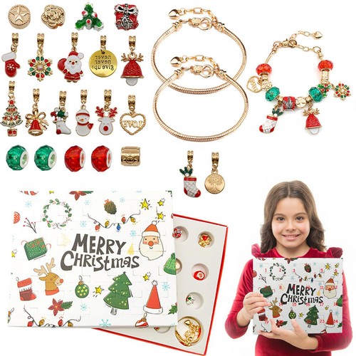 Countdown Calendar Jewelry Christmas Theme Advent Calendar Jewelry for kids - Picture 7 of 13