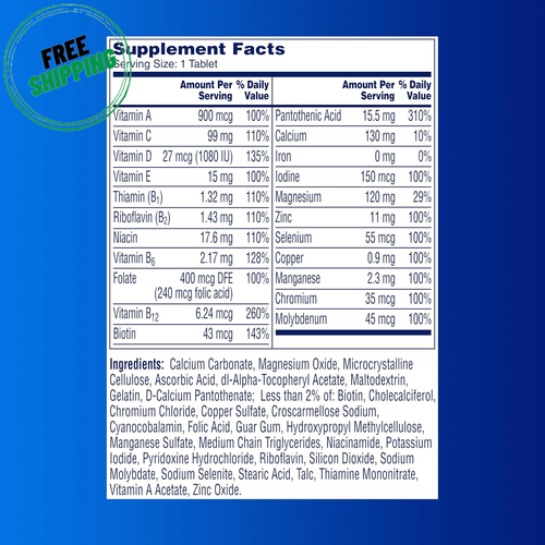 One a Day Men’S Multivitamin, Supplement Tablet with Vitamin A, C ,D, E and Zinc - Picture 7 of 8