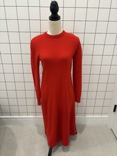 Halston Red 1973 100% Cashmere Maxi Dress Women's Size Large