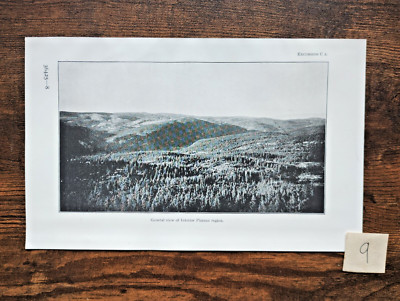 Interior Plateau Region, British Columbia - antiker geologischer Druck - 1913