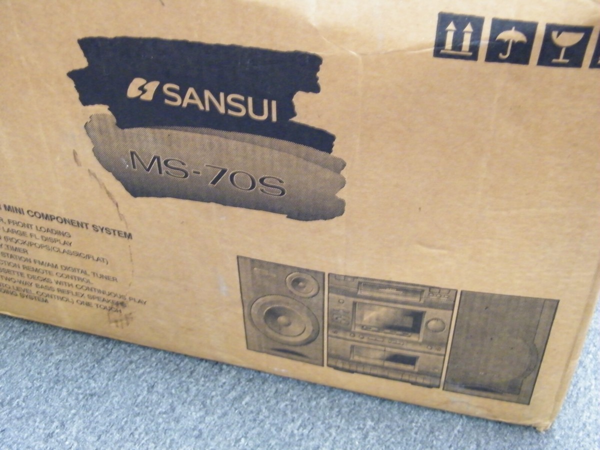 Vintage Sansui MS-70S Boombox Radio Cassette Player Stereo Mini