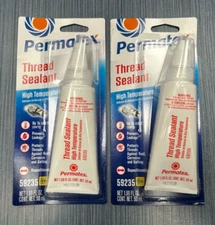 Lot of 2 Permatex 59235 High Temperature  Thread Sealant 1.69 FL OZ. 50ML