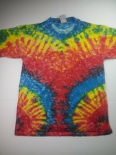 Vintage 90s Tie Dye Short Sleeve T-Shirt Size L "Made in USA " single stitch