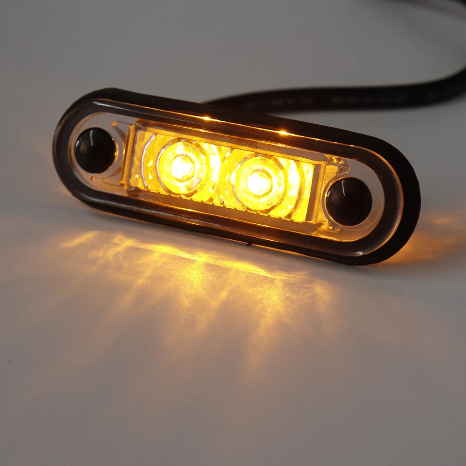 1-12PC 12V FLUSH FIT LED SIDE MARKER LIGHT For KELSA BAR TRUCK TRAILER VAN LORRY - Image 3 of 4