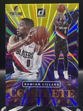 DAMIAN LILLARD 2021-22 Panini Donruss COMPLETE PLAYERS YELLOW LASER HOLO /25 #14