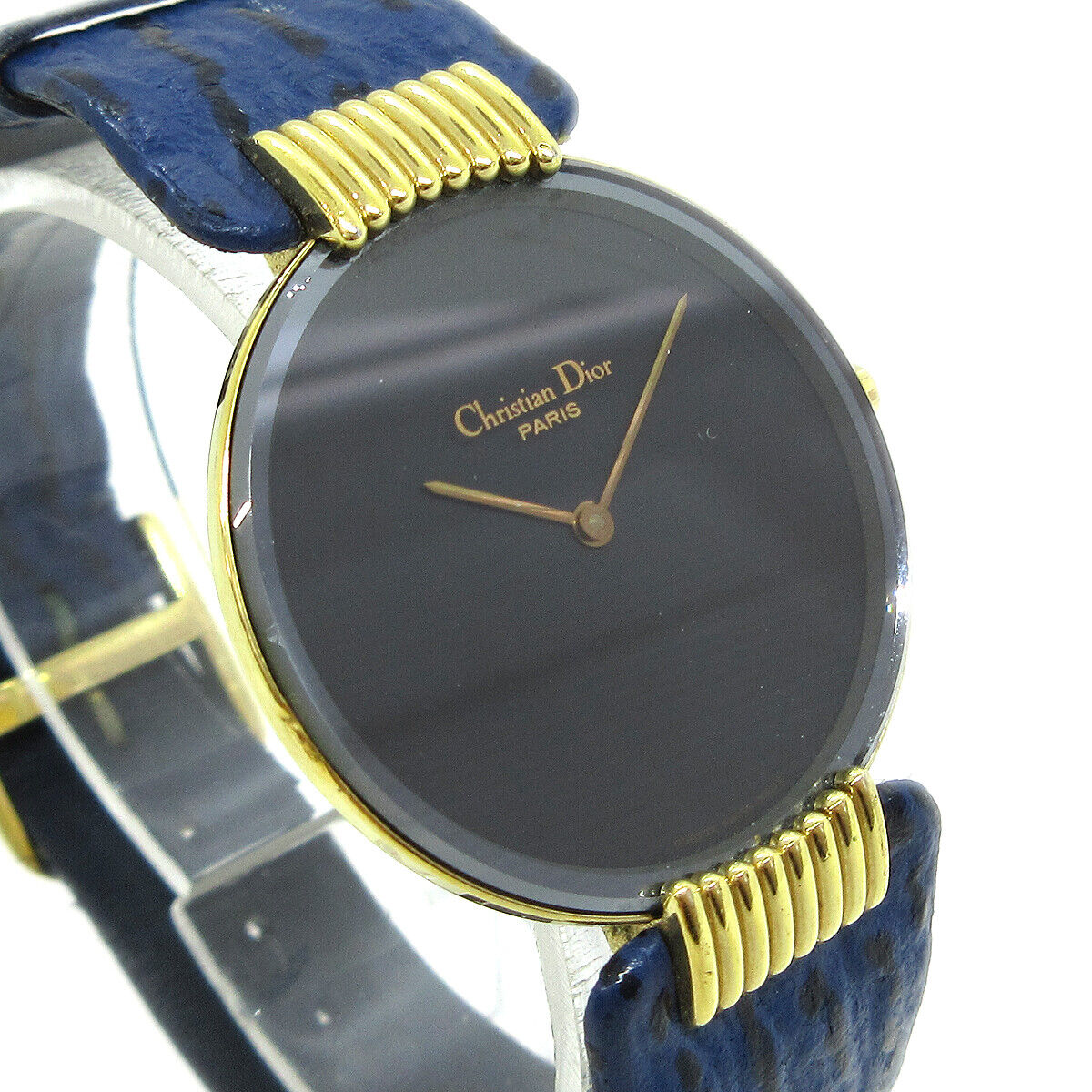 Christian Dior D4-153-5 Bagheera Black Moon Quartz Ladies Wristwatch Blue  50055