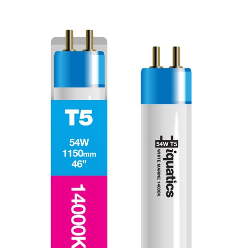 "Bombilla fluorescente para tanque de peces iQuatics T5, blanca, 54w 1150 mm 46""" - Imagen 2 de 6
