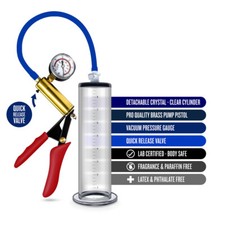 Penis Vacuum Pump Enhancer 9Inch Length Untapered Gauge Cylinder Diameter 1.7-3"