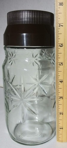 Starburst Glass Jar With Lid Anchor Hocking Coffee Jar Vintage - Bild 2 von 12