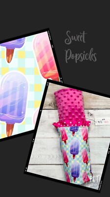 31 x31  Sweet Popsicles Minky Blanket great for gifts, car seats, carrying