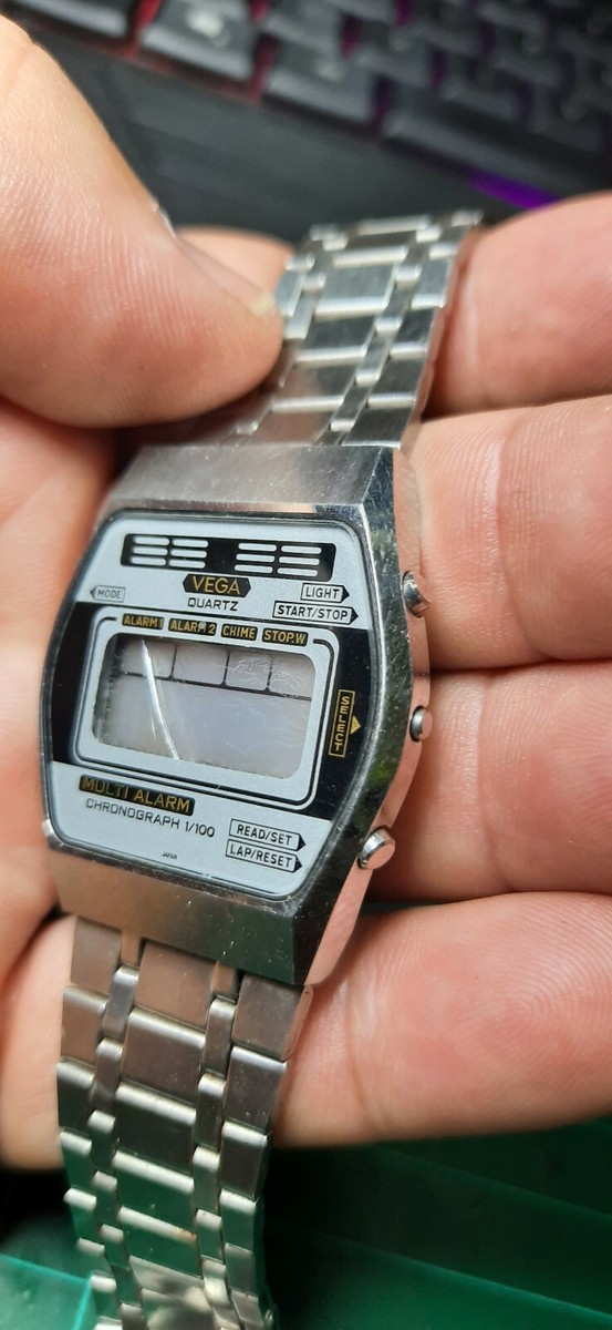 RARE VINTAGE VEGA 9248-390041 Quartz Digital Chrono Watch By Citizen Spare Parts