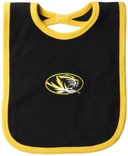 Two Feet Ahead NCAA Missouri Tigers Infant Knit Bib, One Size, Black/Gold