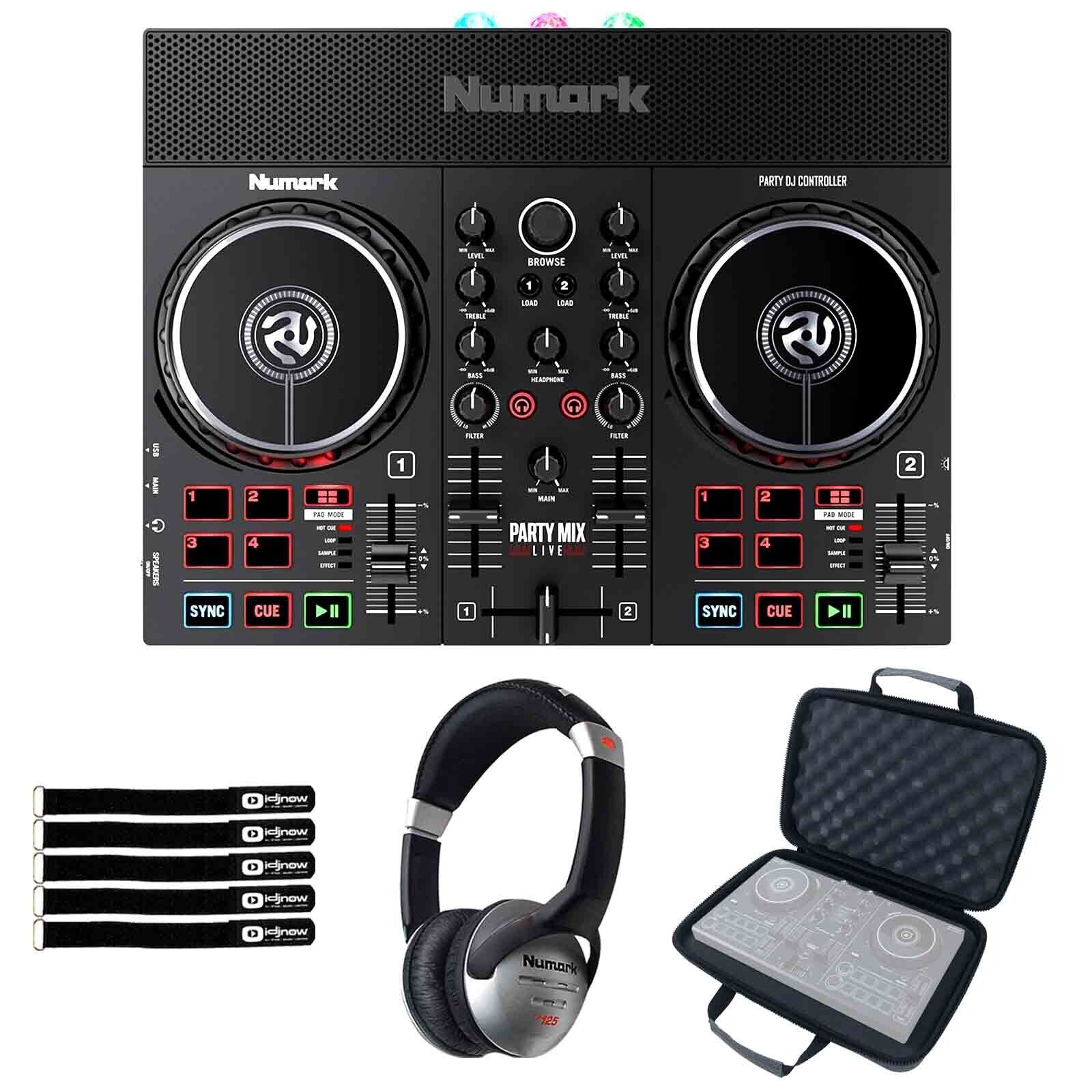 Numark Party Mix Live Встроенное световое шоу и динамики DJ-контроллер с чехлом для переноски 30090₽