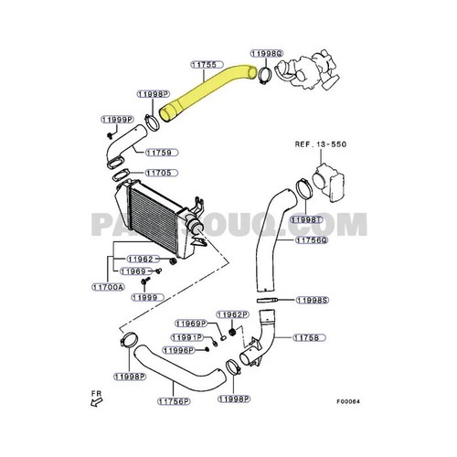 Intercooler y mangueras de aluminio actualizado + juntas para Mitsubishi Challenger 2,5 L 2009- - Imagen 17 de 18