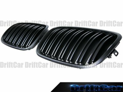 All Matte Black M-T Style Fence Front Grille Fit with 08-13 E70 E71 X5 X6 Model