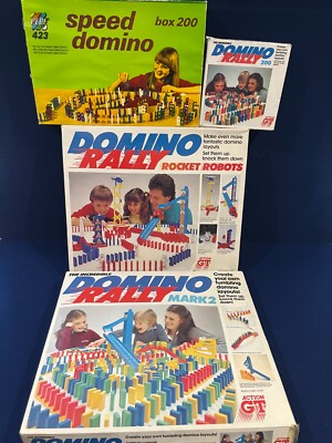 KONVOLUT DOMINO RALLYE SPIELE - ROCKET ROBOTS, MARK 2, SPEED DOMINO