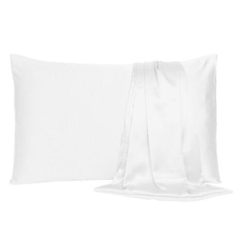 Funda de almohada de seda satinada funda de almohada King Queen estándar cubierta de cojín nueva - Imagen 147 de 251
