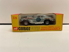 Corgi 376 Whizzwheels Lazy Bones 63 C2 Corvette - Blue - Nr Mint w/Original Box