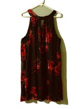 Women Velvet Floral Casual Dress As U Wish Plus Size