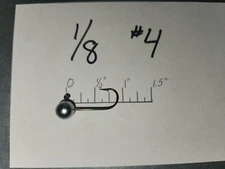 50 1/8oz Ball Head Jigs Bronze Mustad Hooks #6  #4  #2  #1 1/0 2/0 3/0 4/0