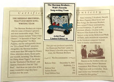 Disneyana 2001 Making Magical Music Richard & Robert Sherman AP Pin & Cert LE 50