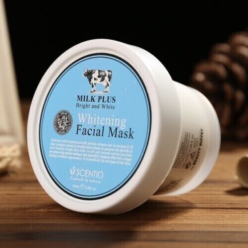 Milk Plus Q10 Whitening Facial Face Mask Skin Beauty Buffet