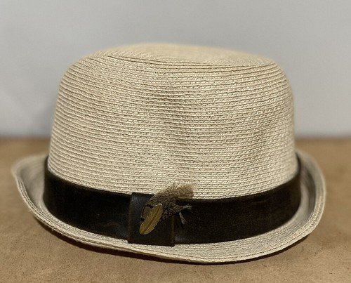 Eugenia Kim Straw Leather Belted Fedora 