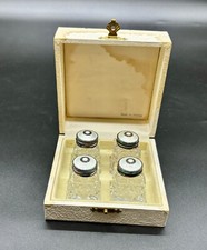 Scuoti sale pepe smalto guilloché bianco cristallo e argento sterling