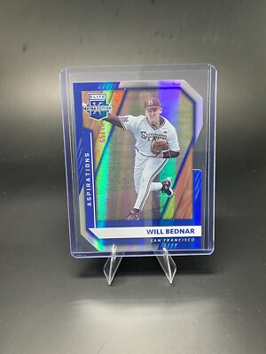 2021 Panini Elite Extra Will Bednar #14 Blue Die-Cut Aspirations Giants /76 SSP
