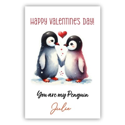 Personalisierte Valentinstagskarte. Valentinskarte für Sie, Sie, Mann, Frau.