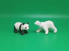 Safari LTD. Baby Panda Polar Bear Figure Set Wild Arctic Animal Toy Figurine