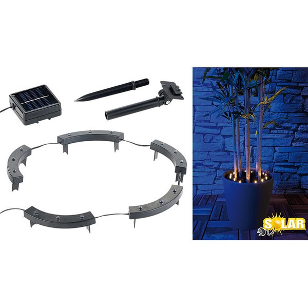 Lunartec Solar-Rundum-Licht FüR Pflanzen, 15 Leds, DäMmerungssensor, IP44-image