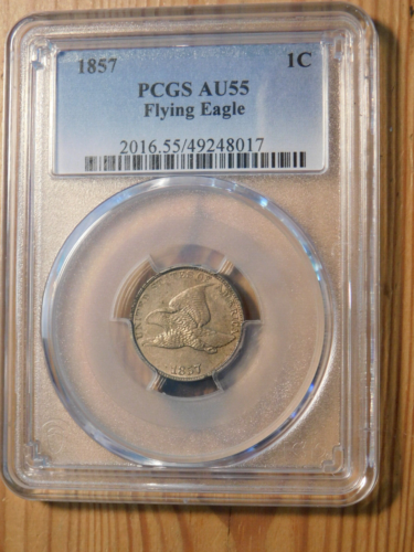 1857 Flying Eagle Cent *PCGS AU 55* - Picture 1 of 4