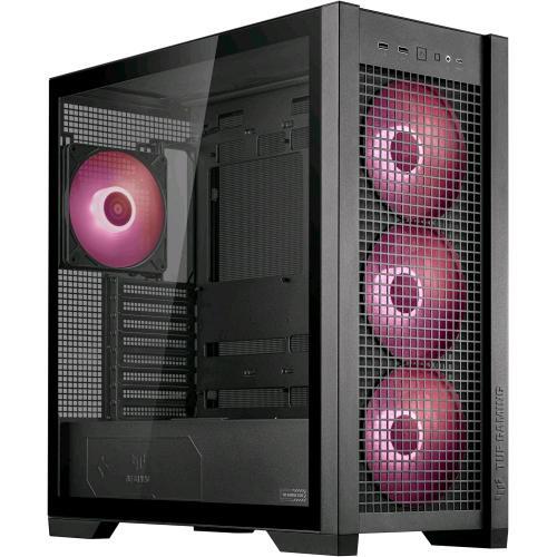 ASUS TUF GAMING GT302 TG ARGB BLACK CASE GAMING E-ATX MID TOWER PANNELLI LATERAL