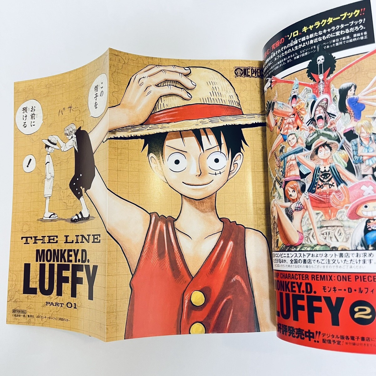 ONE PIECE MONKEY.D.LUFFY Character Book Vol. 1-2 Japanese Comic