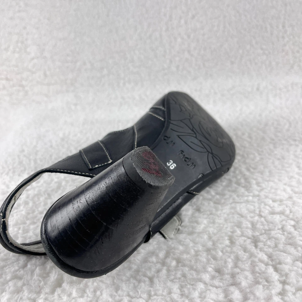 Zapatos de tacón Fidji Mary Jane de cuero negro para mujer con hebilla correa talla 36/5,5 Foto 3 de 4