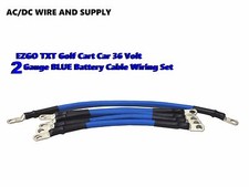 10 SETS 2 Awg HD Golf Cart Battery Cable 5 pc BLUE E-Z-GO 94/UP TXT 36V U.S.A