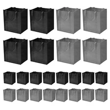 24-Pack Reusable Grocery Bags，Large Washable Foldable Shopping Bags，Heavy Dut...