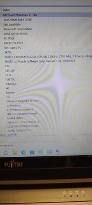 Lifebook P727 2 in 1.i5 7th gen. 8GB.256GB M.2.12.5