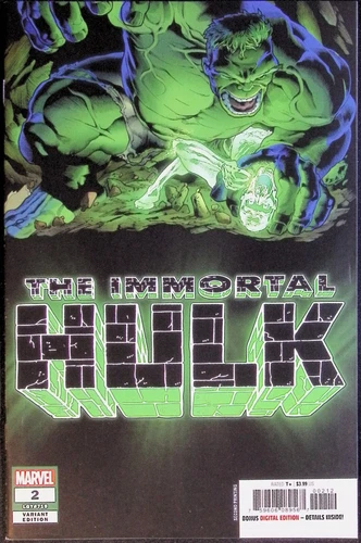 THE IMMORTAL HULK Comic Issue 2 — 2nd Print Variant Cover C - 2018 Marvel VF+