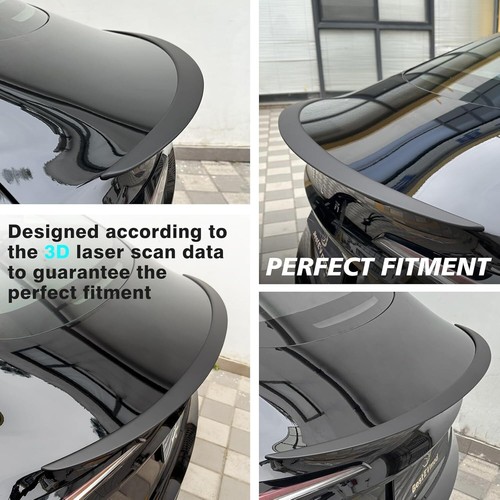 Rear Spoiler Wings for 2025 2024 Tesla Model 3 Highland Accessories Matte Black - Picture 4 of 7
