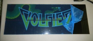 NOS volfied   ORIGINAL 24 -9" vintage arcade video game sign marquee 