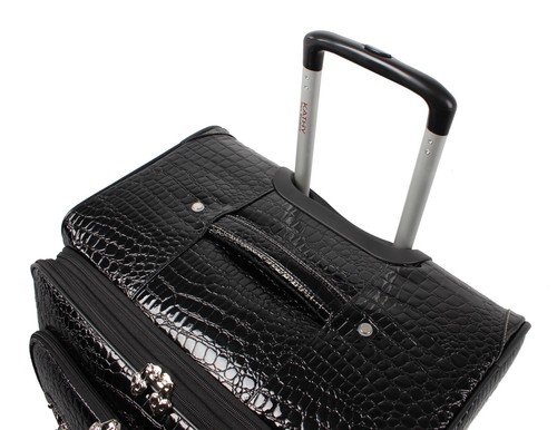 NEW Kathy Van Zeeland Luggage Croco PVC Expandable Spinner Suitcase - Bild 6 von 17
