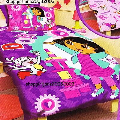 Magnificent dora bedding set twin Dora The Explorer Let S Play Single Twin Bed Quilt Doona Duvet Cover Set Ebay