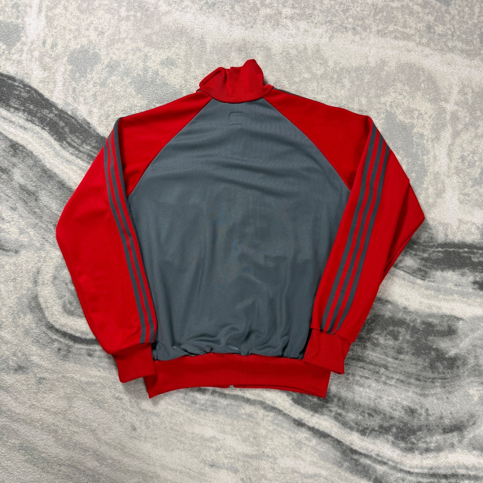 Vintage Adidas Originals 2000's Y2K Grey Red Size Small Full Zip Track Jacket image 8