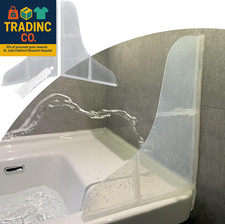 Silicone Shower Splash Guard, Clear Bathtub Corner Splash Guard, Bathroom Shower