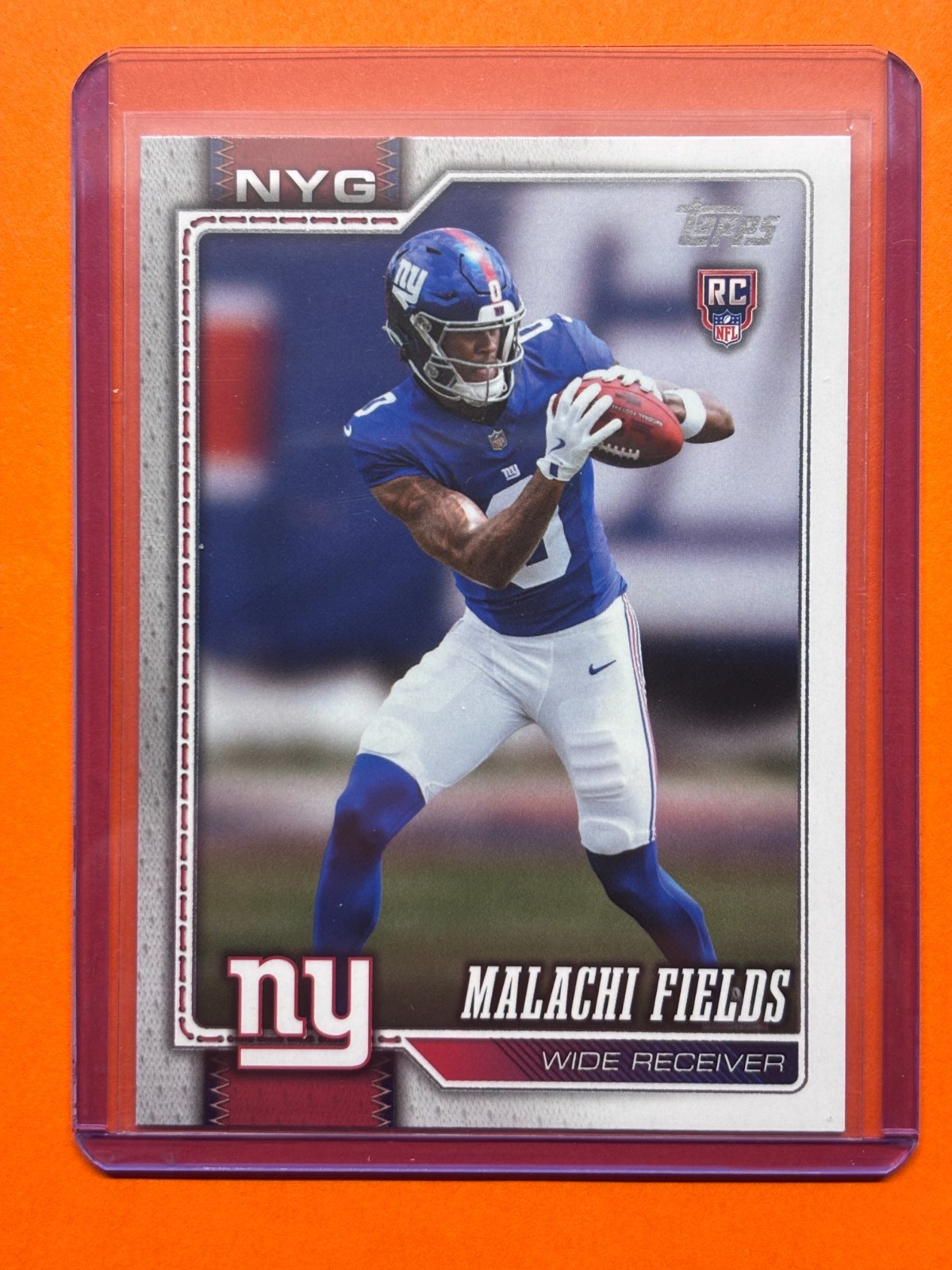Malachi Fields 2026 Topps Flagship Rookie RC #330 New York Giants